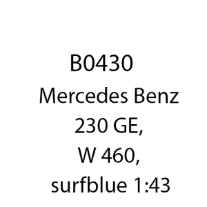 B0430 - Mercedes Benz 230 GE, W 460, surfblue 1:43