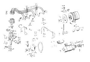 Despiece MG011 – Equipo eléctrico del motor- MB 250SE W108