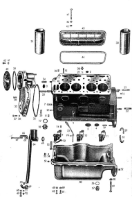 Despiece MB001 – Bloque Motor MB 170D W136