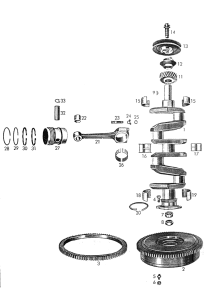 Despiece MB003 – Motor. Piezas Móviles MB 170D W136
