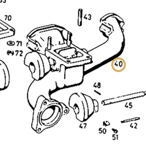 D015040R - Colector escape delantero