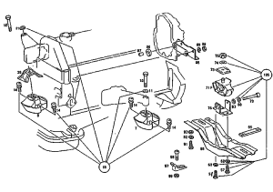 Despiece I001 Anclaje Motor W114