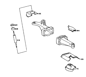 Despiece I004 Anclaje Motor W115