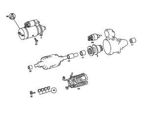 Despiece MI053 – Motor de arranque 3.5 MB 280SE 3.5 W108