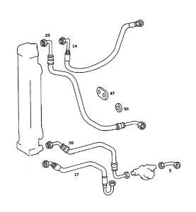Despiece MI068 – Tuberías aceite 3.5 MB 280SE 3.5 W108
