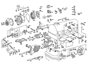Despiece MP023 - Piezas adosamiento motor de arranque